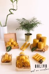 BALİVA %100 DOĞAL EL YAPIMI BAL MUMU 10'LU TEALIGHT SETİ - MOZART BALMUMU