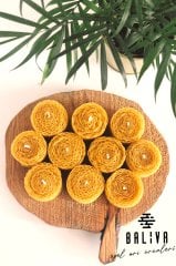 BALİVA %100 DOĞAL EL YAPIMI BAL MUMU 10'LU TEALIGHT SETİ - MOZART BALMUMU