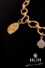 Taşlı Gold Bileklik - Arılı