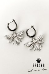 Arılı Silver Küpe - Zirkon