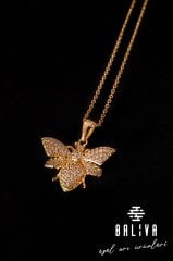 Arılı Gold Kolye - Zirkon