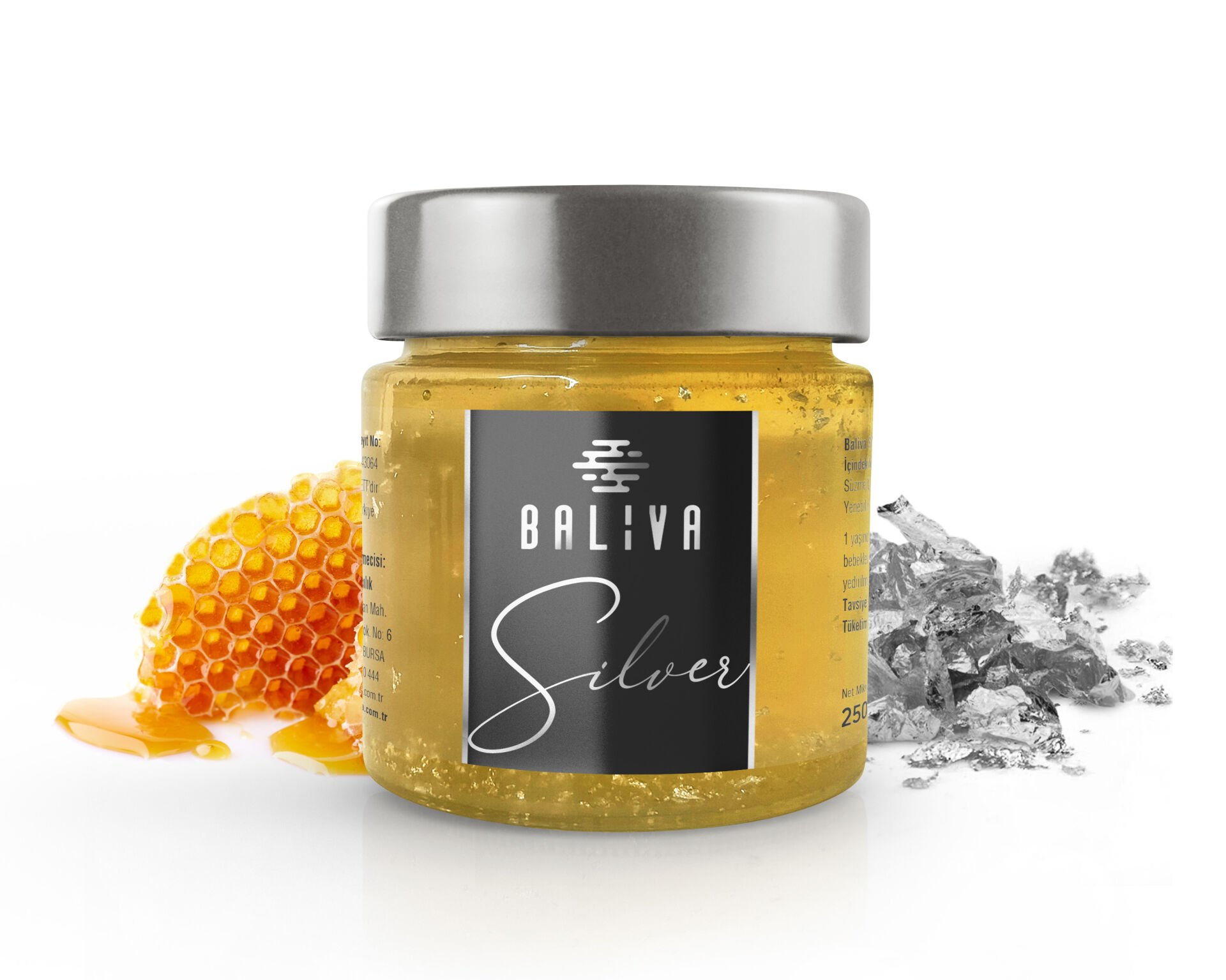 Baliva Silver – 925 Ayar Yenilebilir Gümüş ve Özel Çiçek Balının İhtişamı (250 gr)
